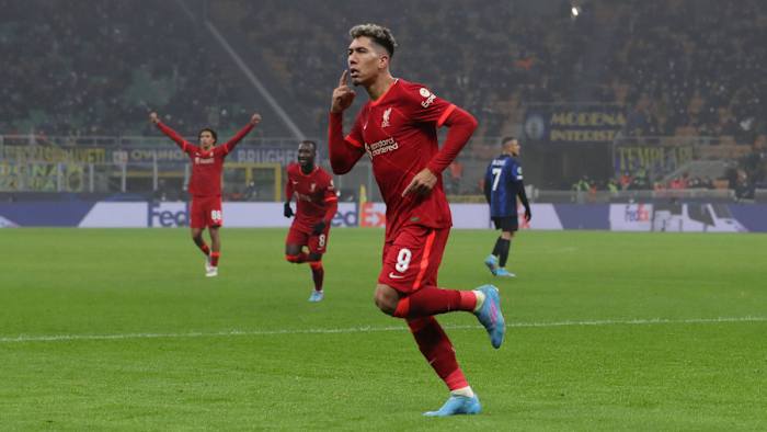 Roberto Firmino scores for Liverpool vs. Inter Milan